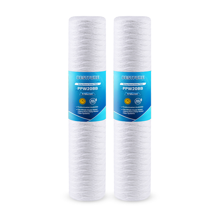 20x4.5 inch 5 Micron String Wound Whole House Sediment Water Filter Cartridges
