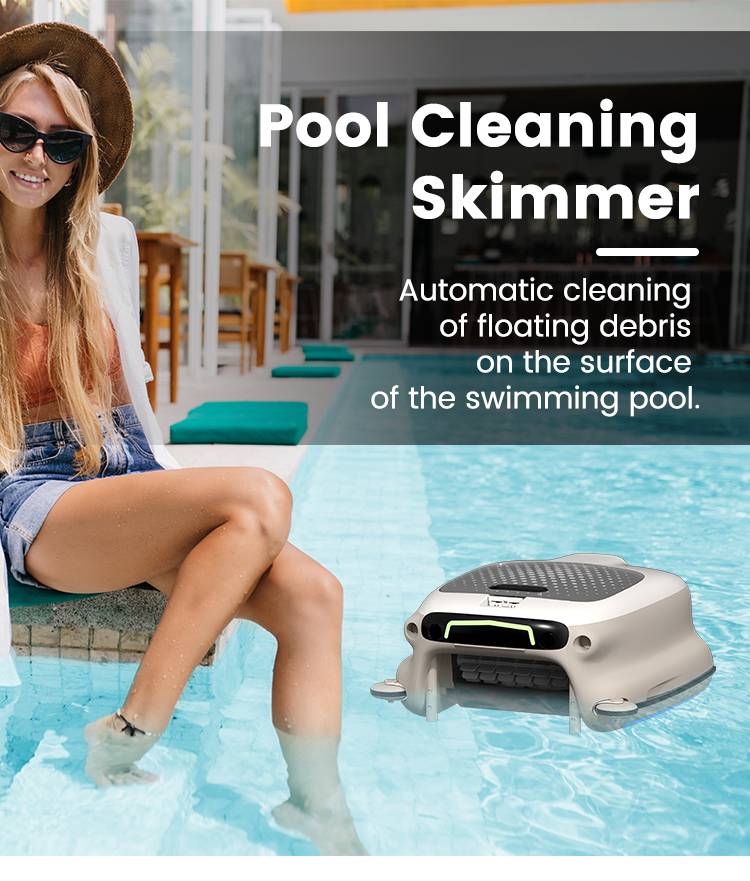 Robotic Automatic Pool Skimmer Cleaner Cleaning 